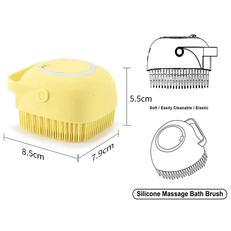 Pet Grooming Tool Silicone Shampoo Comb Massage