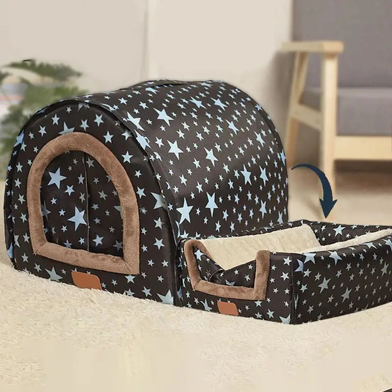 Indoor Dog House Winter Detachable Fabric Washable
