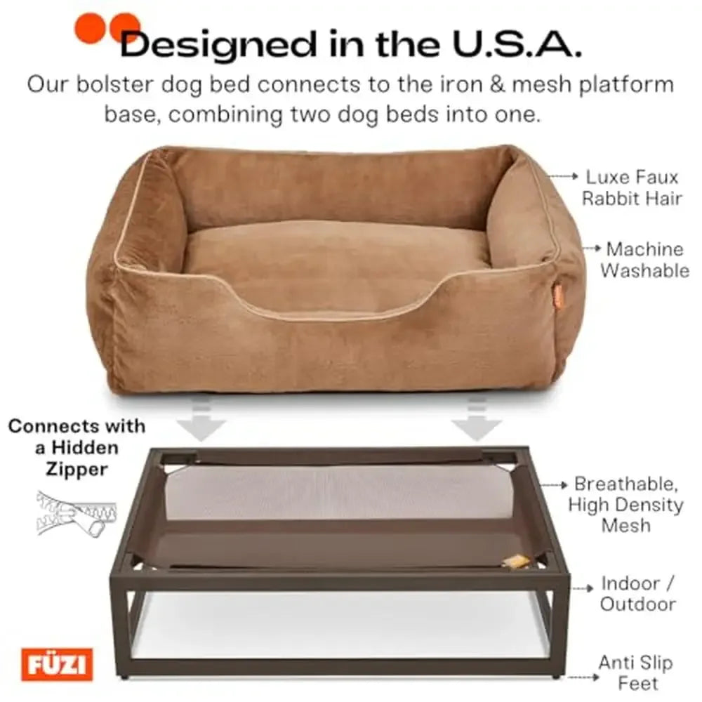 Elevated Orthopedic Luxury Dog Bed Washable Cover