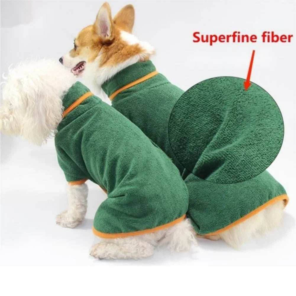 Pet Bathrobe Bath Towel Robe Absorbent Soft