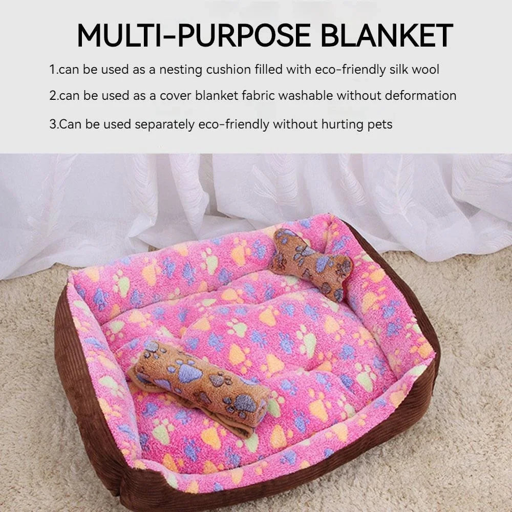Pet Blanket Winter Mattress Footprint Warm Sleeper