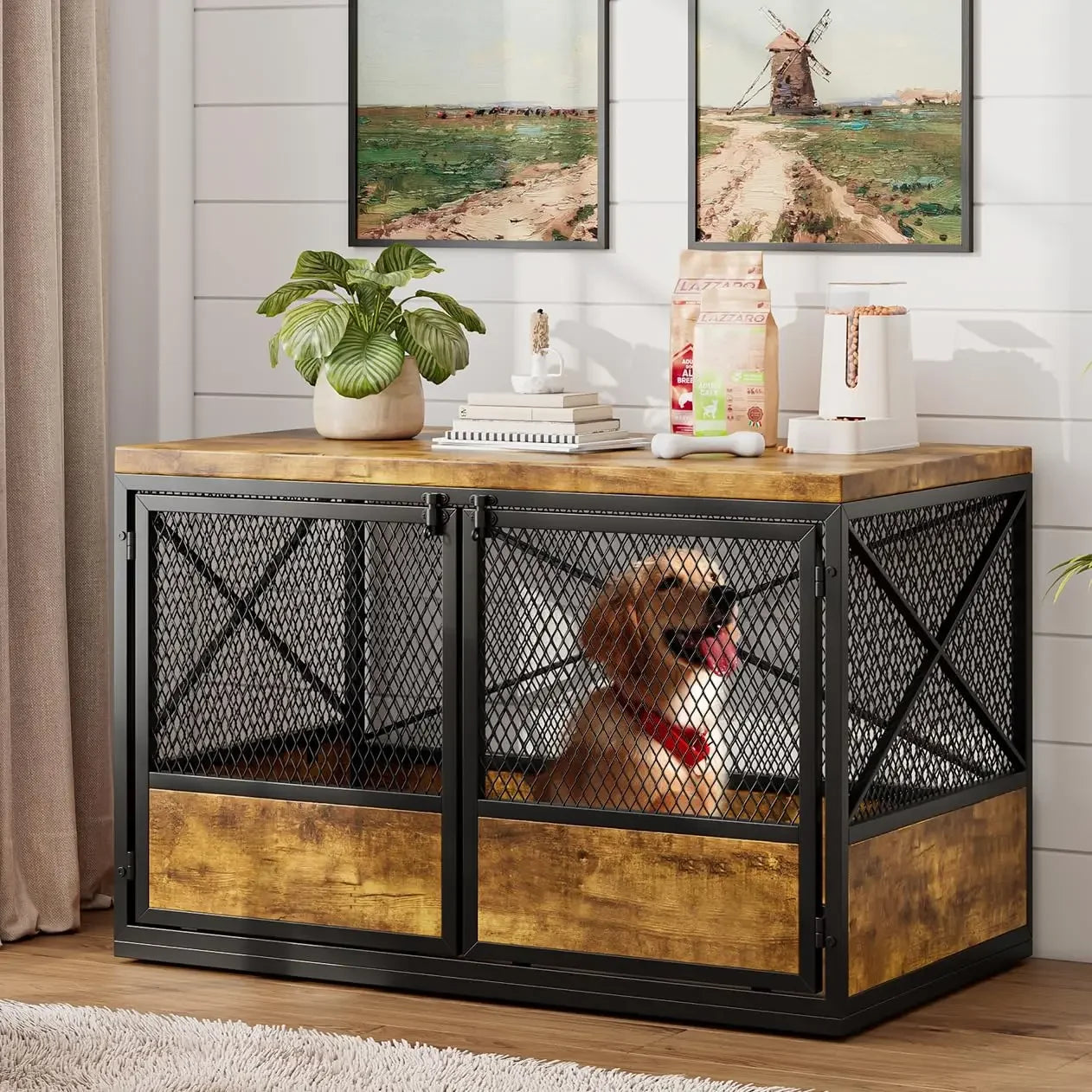 Heavy Duty Large Indoor Dog Kennel Furniture