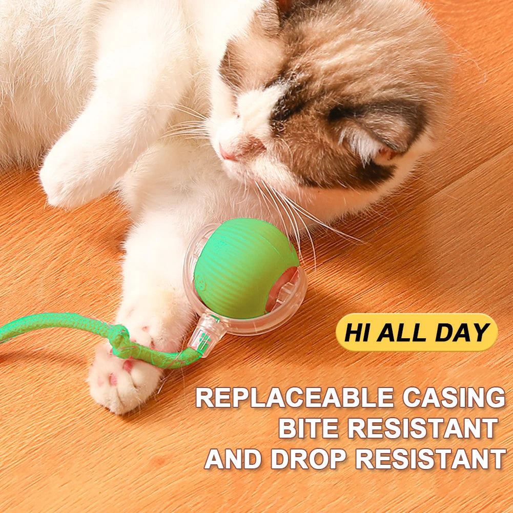 1-3PCS Interactive Cat Automatic Rolling Ball Toy