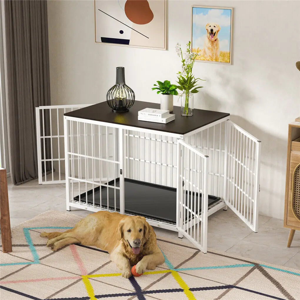Heavy Duty Dog Kennel with Removable Tray