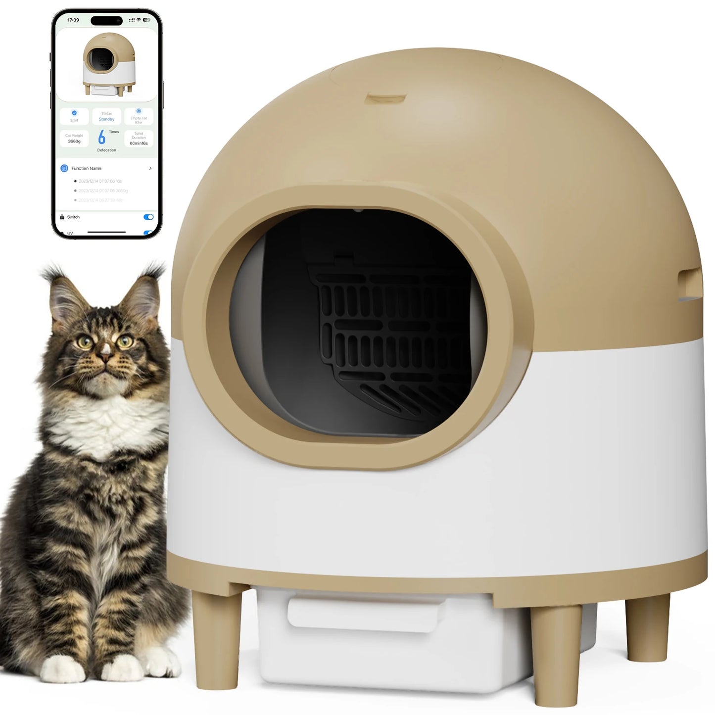 Self Cleaning Cat Litter Box W/ Trash Bag