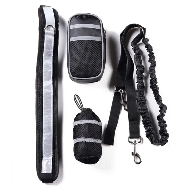 Pet Reflective Belt Running Jogging Leash Set