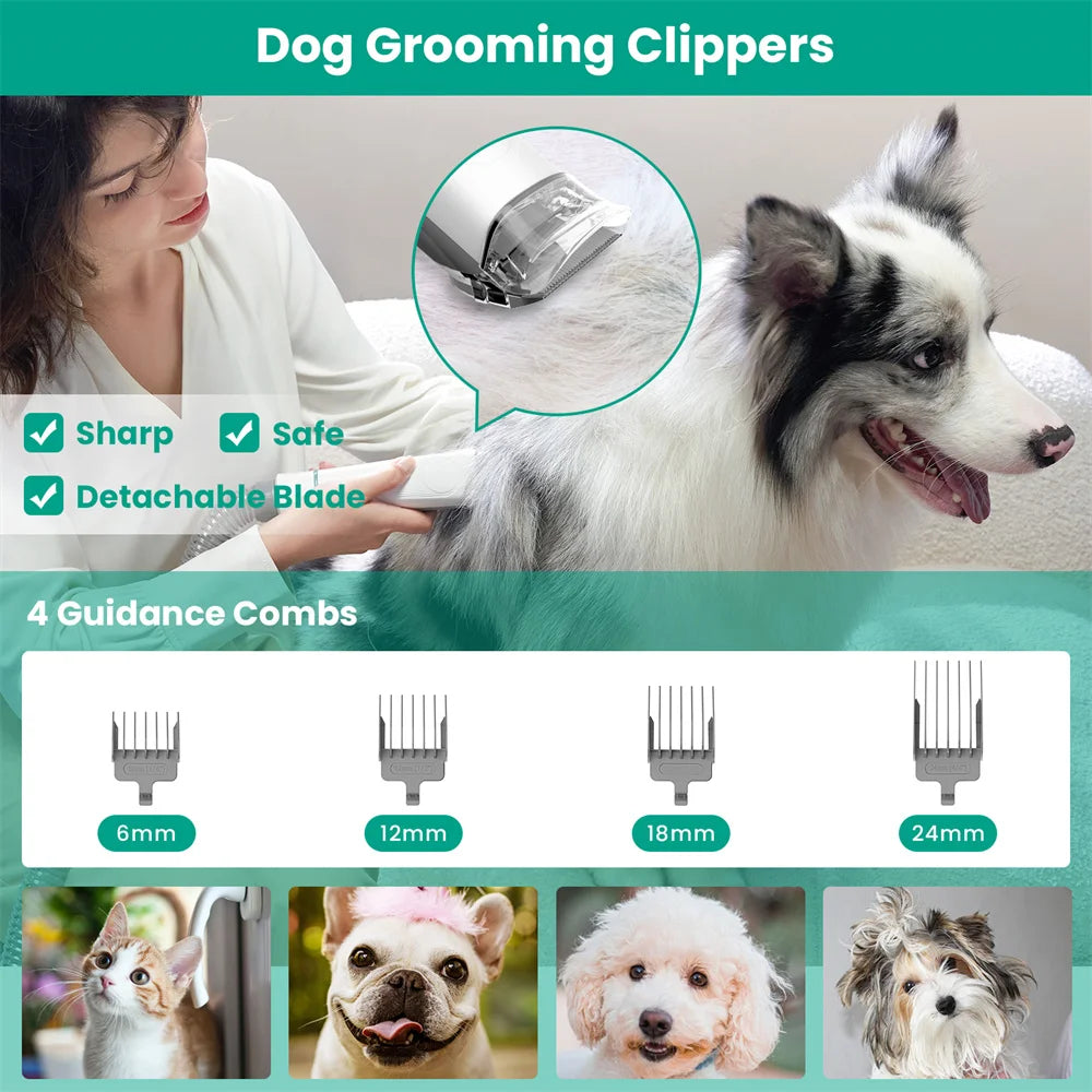 Pet Grooming Kit & Vacuum Suction