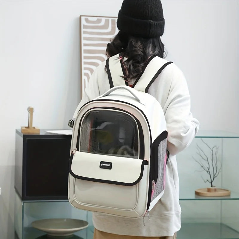 1pc Pet Carrier Breathable Portable Bag Backpack