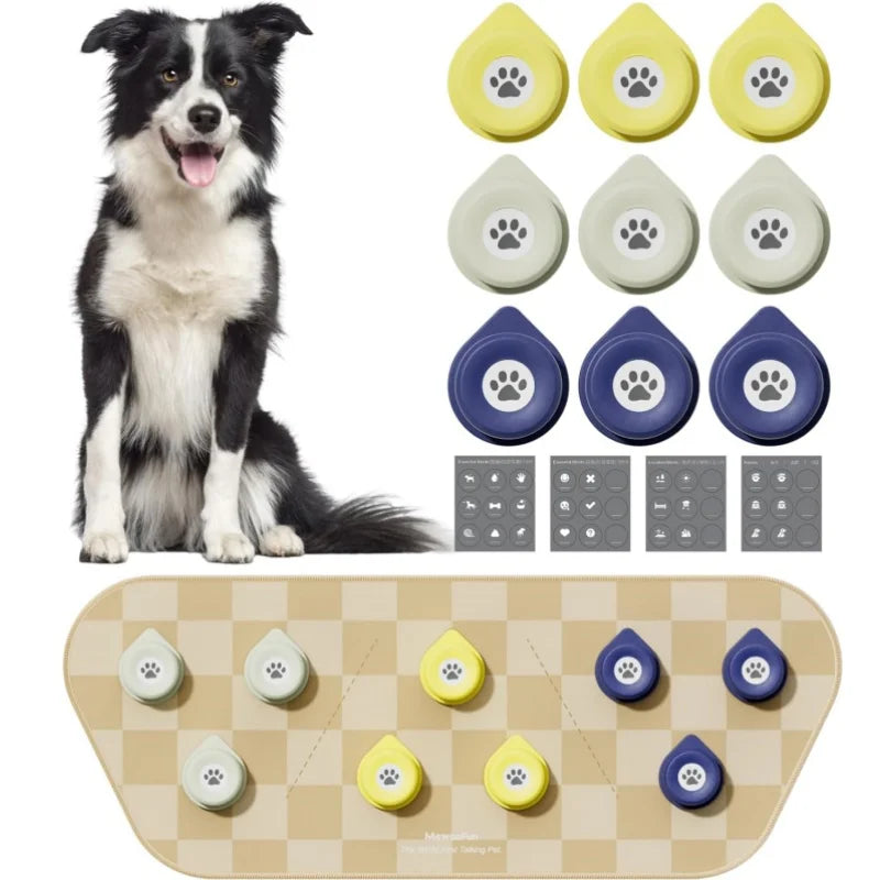 Dog Talking Button Set with Mat Communication Kit