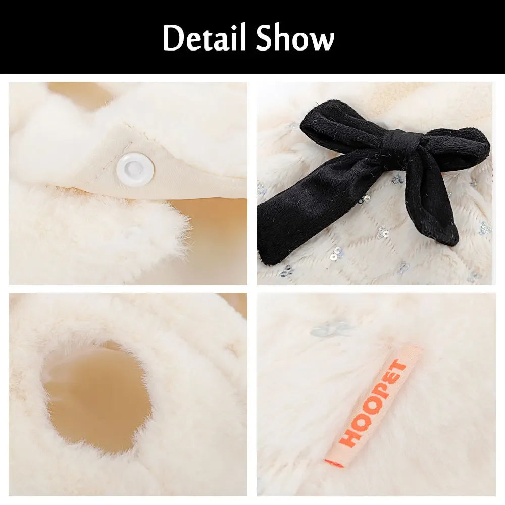 Elegant Fur Winter Overcoat Small Dog Cat