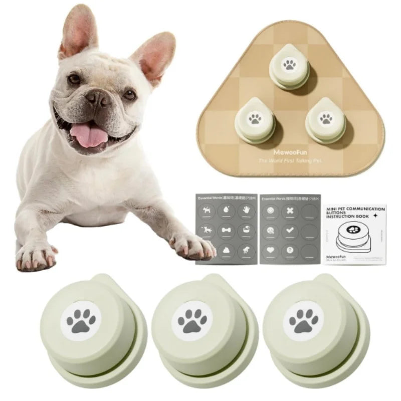 Dog Talking Button Set with Mat Communication Kit