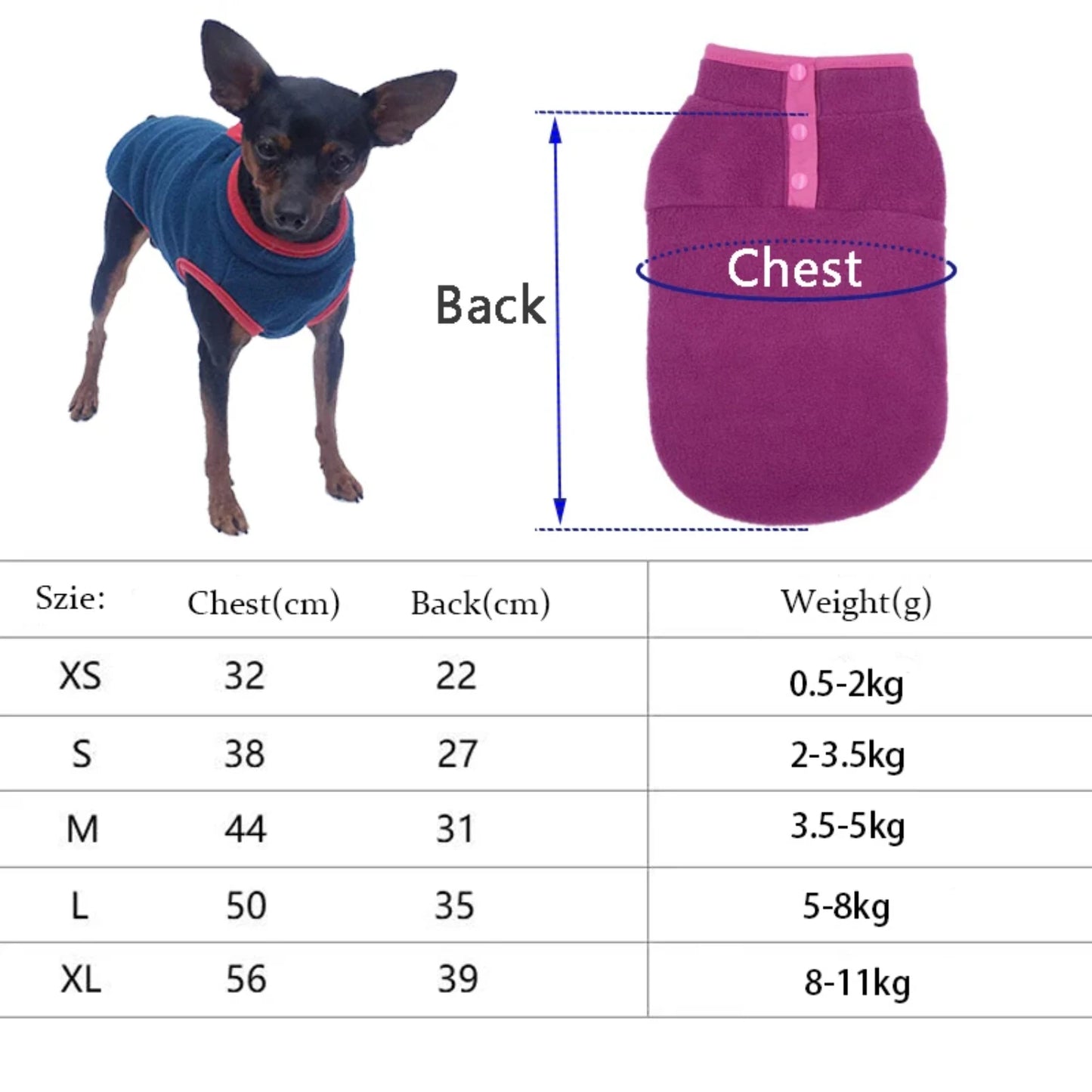 Autumn Winter Soft Puppy Cats Coat Warm Fleece Vest