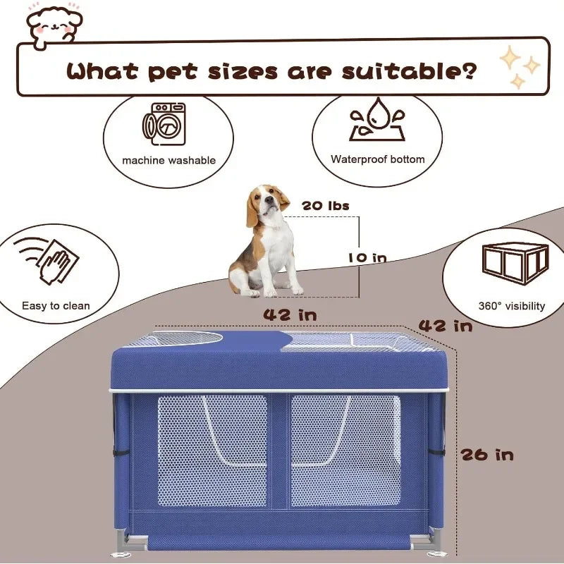 Puppy Play Pen, Outdoors & Indoors Safe and Sturdy
