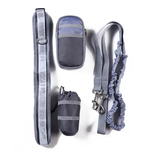 Pet Reflective Belt Running Jogging Leash Set