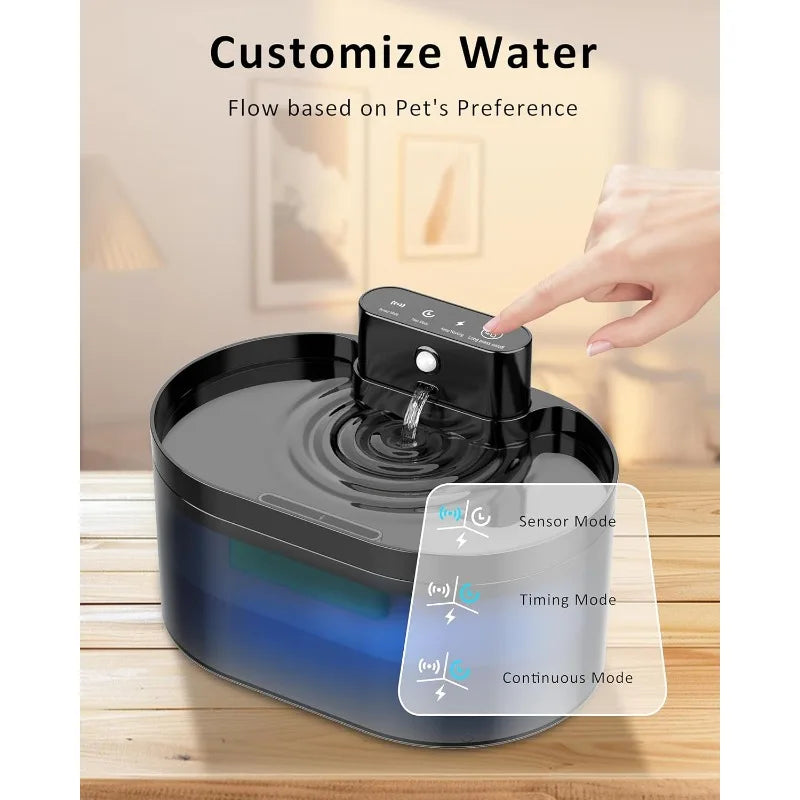 Automatic Wireless Cat Water Fountain Battery Operated