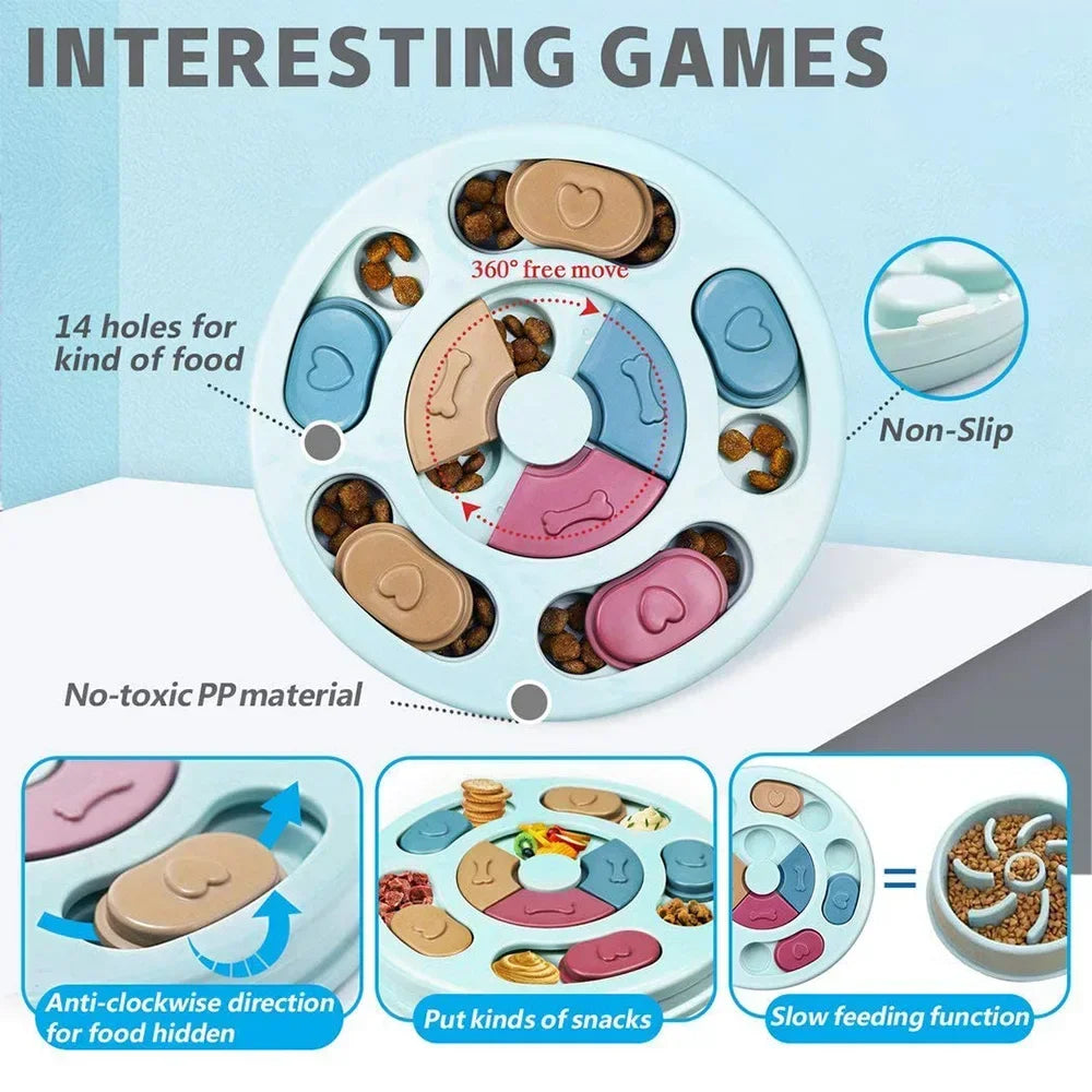 Dog Puzzle Slow Feeder Interactive Increase IQ