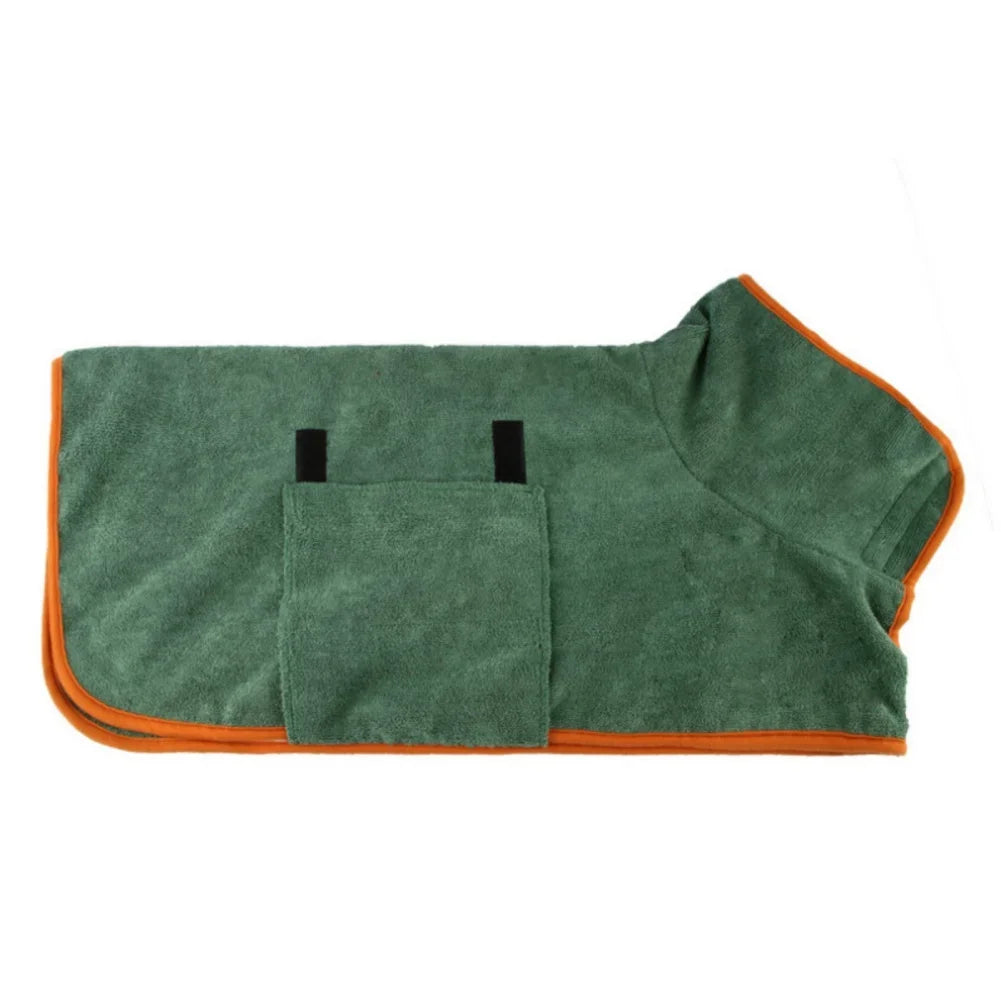 Pet Bathrobe Bath Towel Robe Absorbent Soft