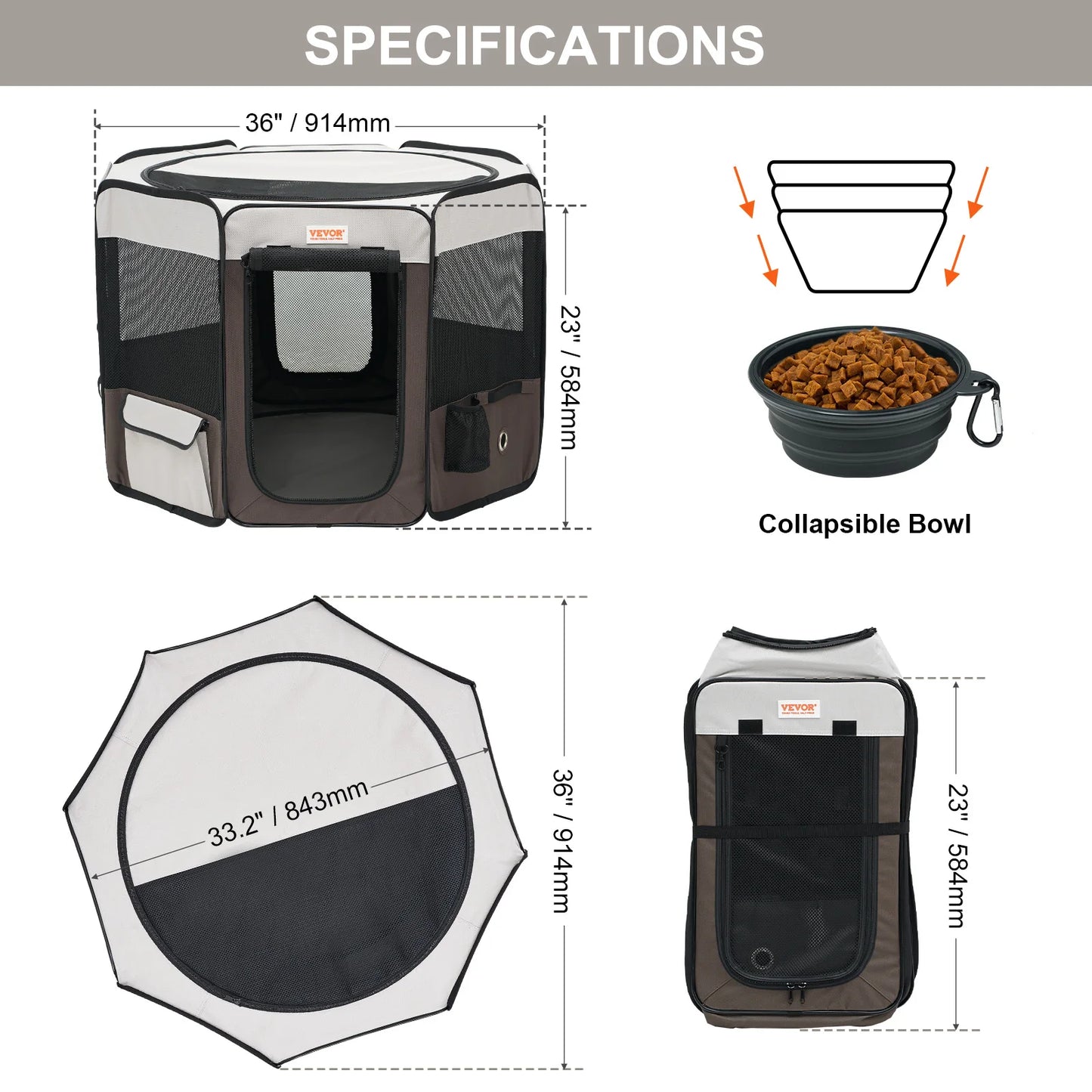 Pet Kennel Waterproof For Indoor Outdoor Camping