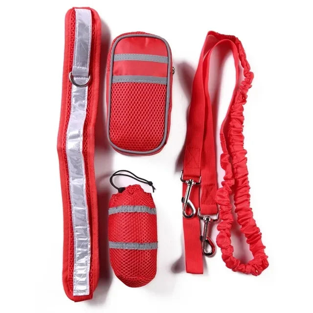 Pet Reflective Belt Running Jogging Leash Set