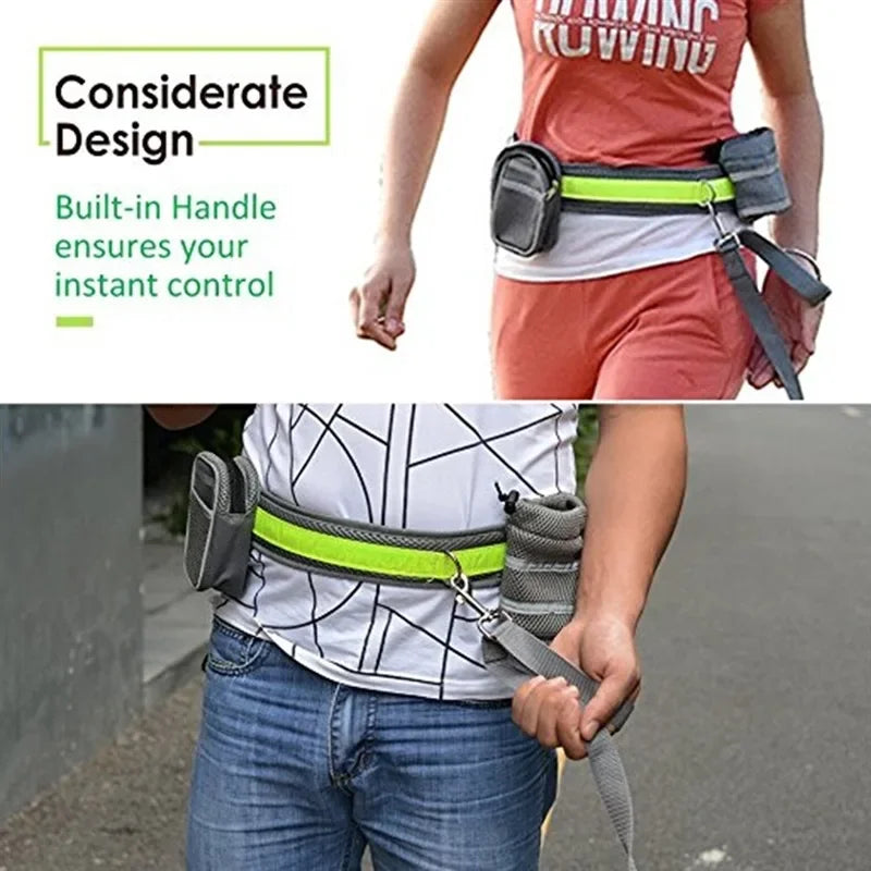 Pet Reflective Belt Running Jogging Leash Set