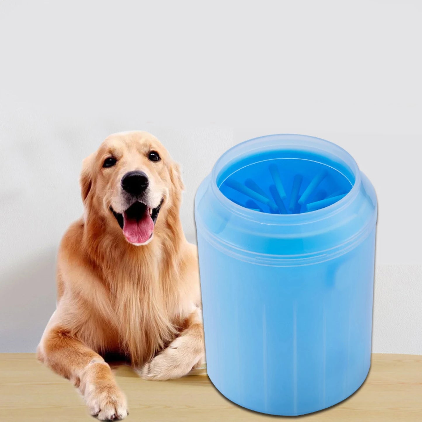 Portable Pet Foot Washer Cleaning Bucket Brush