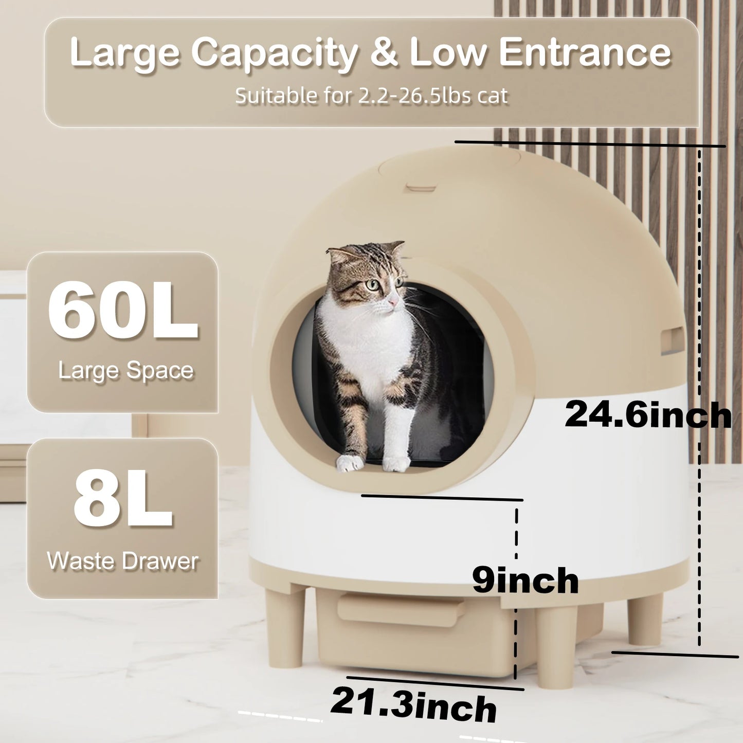 Self Cleaning Cat Litter Box W/ Trash Bag