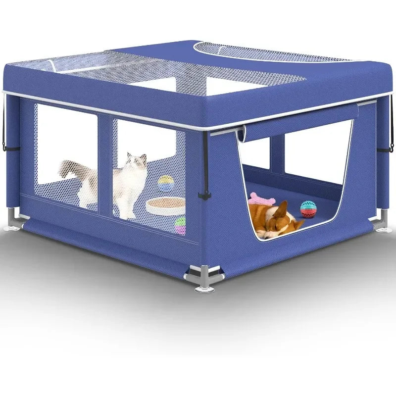 Puppy Play Pen, Outdoors & Indoors Safe and Sturdy