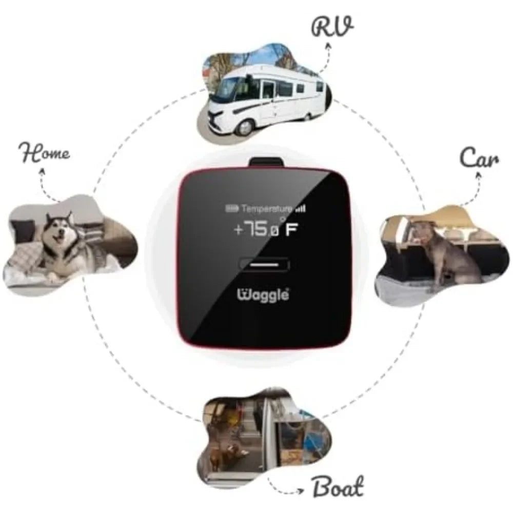 Pet Safety Temperature Monitor Alerts, GPS & Geofencing