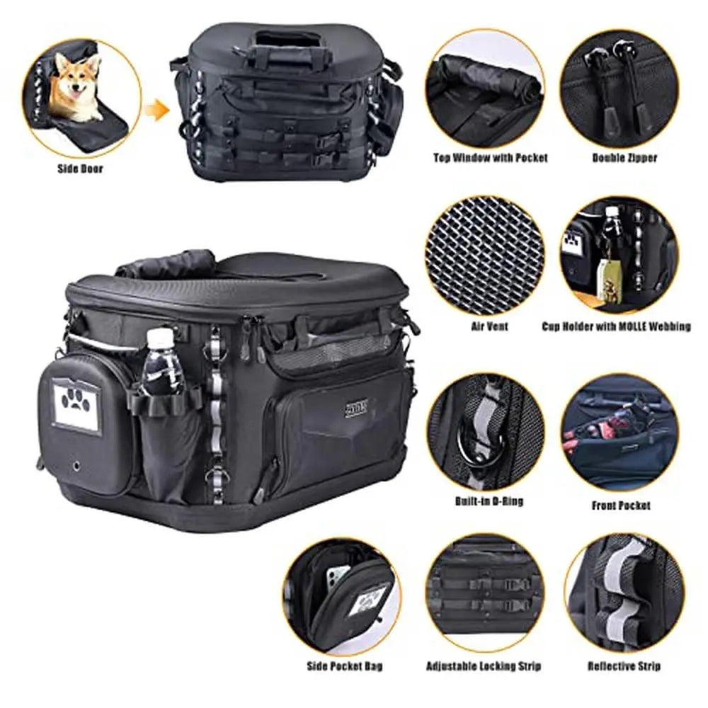 Motorcycle Pet Carrier Crate Bag Rain cover