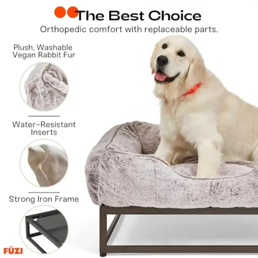 Elevated Orthopedic Luxury Dog Bed Washable Cover