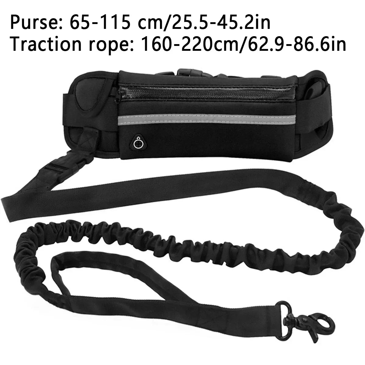 Hands Free Reflective Leash with Waist Bag