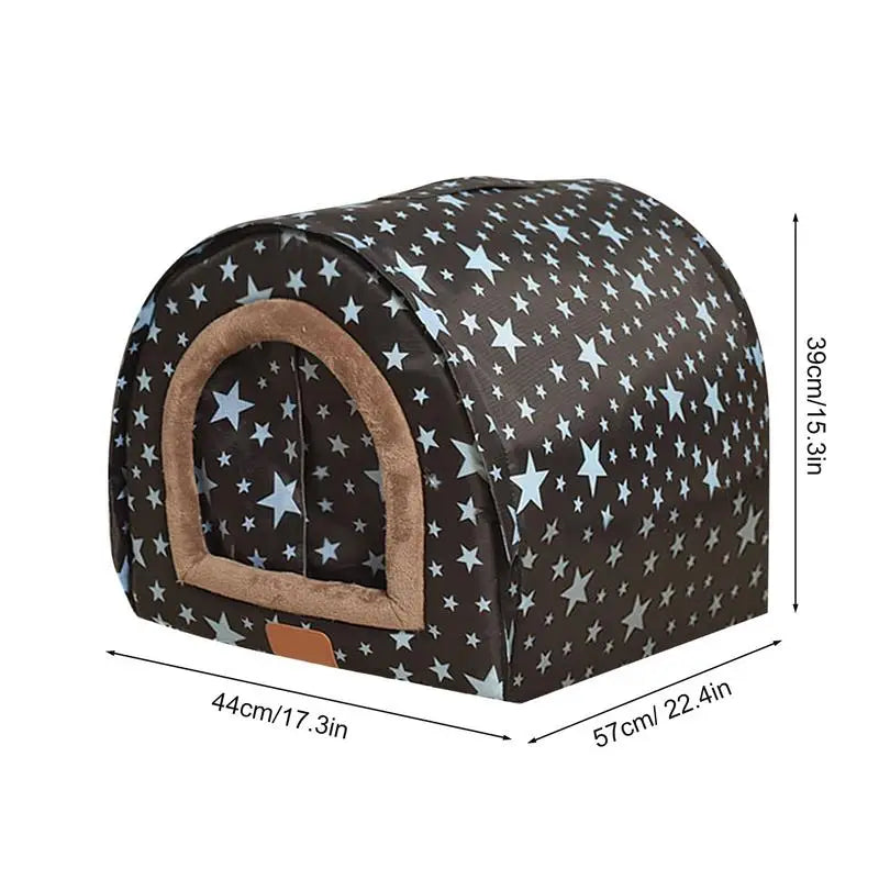 Indoor Dog House Winter Detachable Fabric Washable