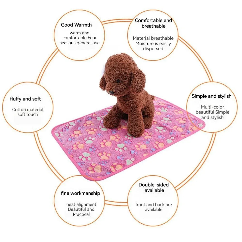 Pet Blanket Winter Mattress Footprint Warm Sleeper