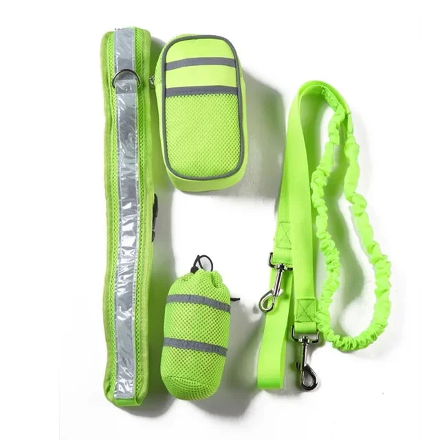 Pet Reflective Belt Running Jogging Leash Set
