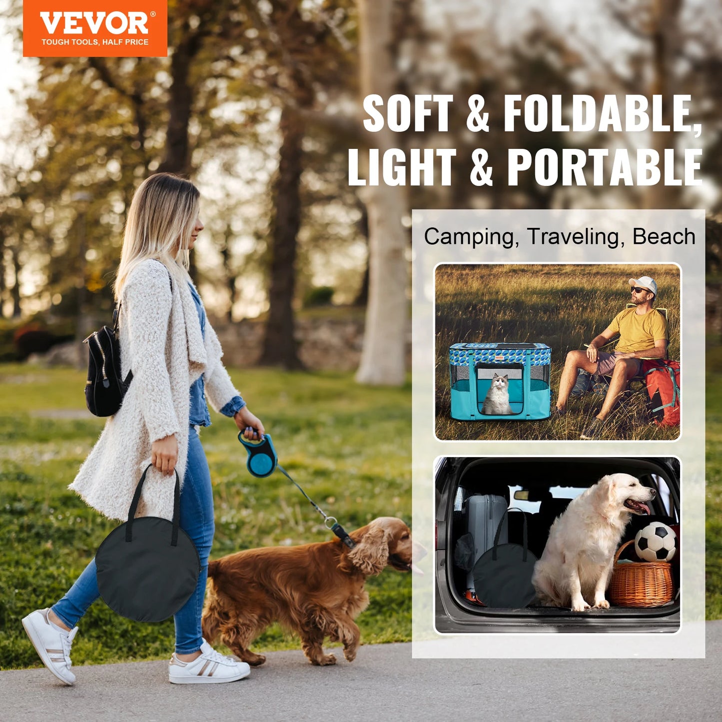 Pet Kennel Waterproof For Indoor Outdoor Camping