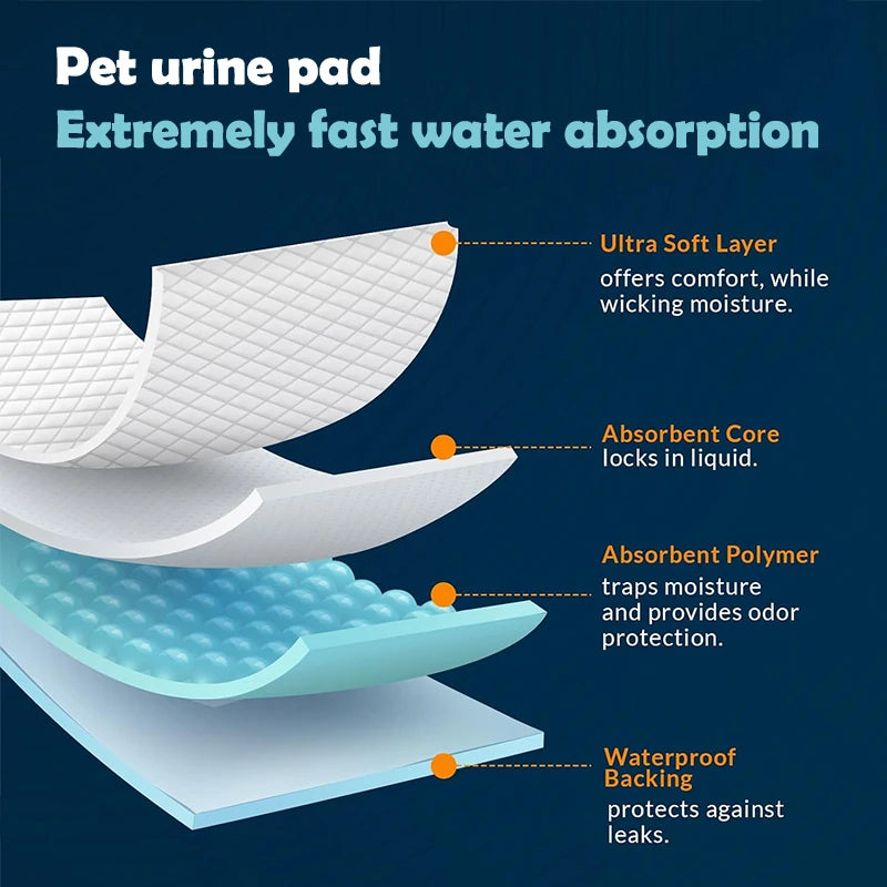 Disposable Protective 6-Layer Absorbent Dog Training Pads