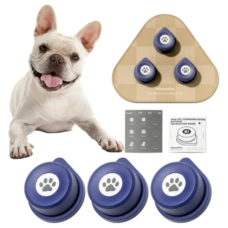 Dog Talking Button Set with Mat Communication Kit