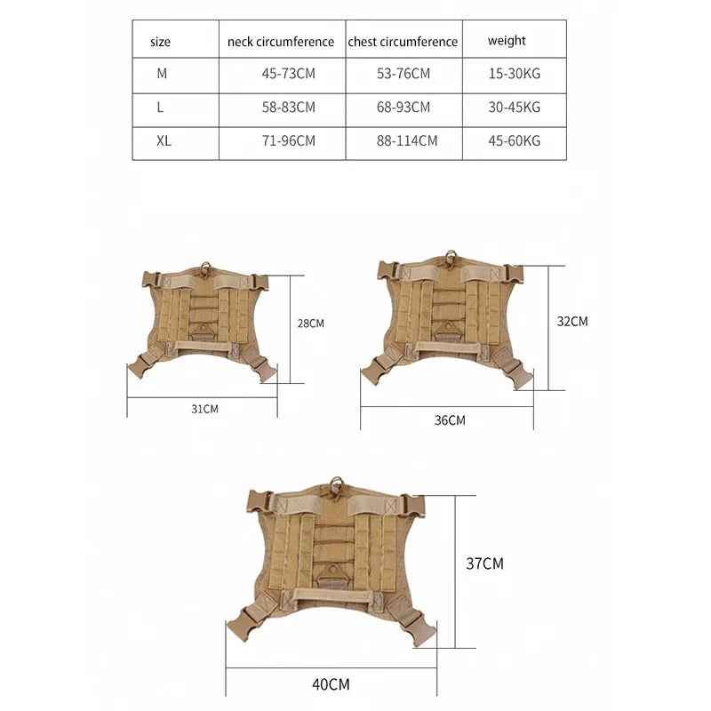 Military Pet German Shepherd K9 Training Vest
