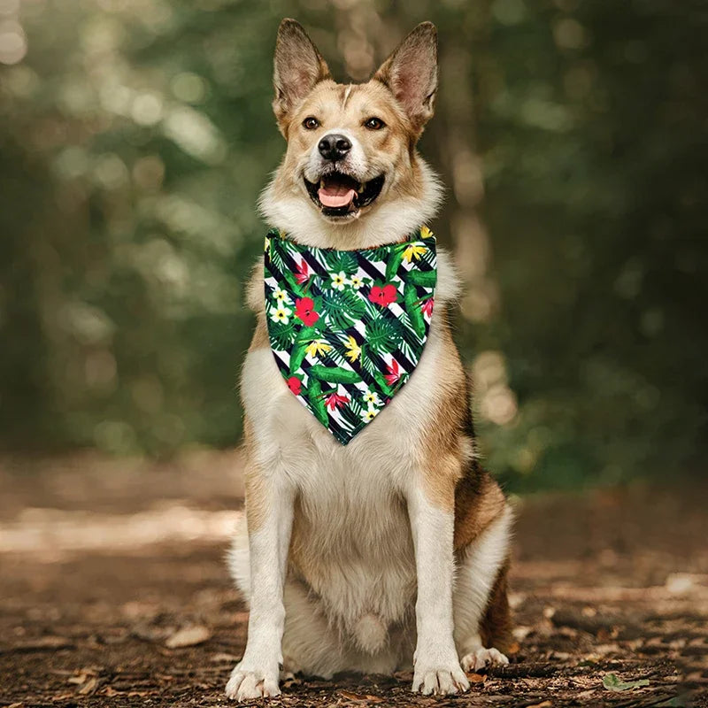 60/120PCS Handkerchief Dog Bandanas Breathable Spring Summer