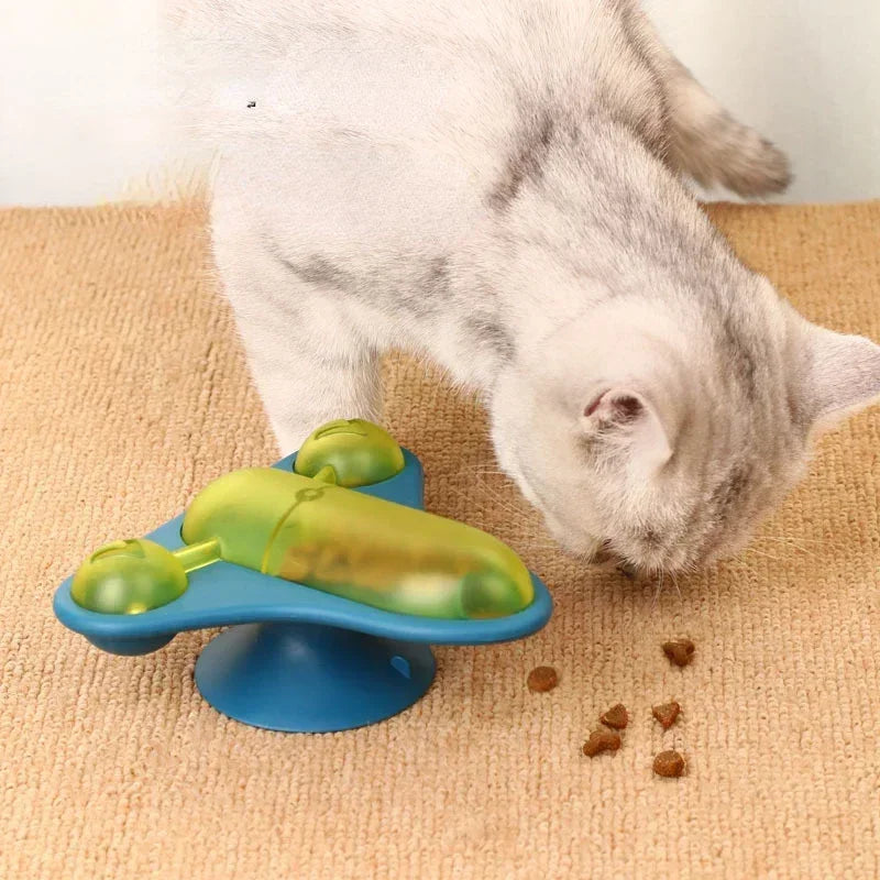 Rotating Flying Cat Teaser Toy Small Aircraft