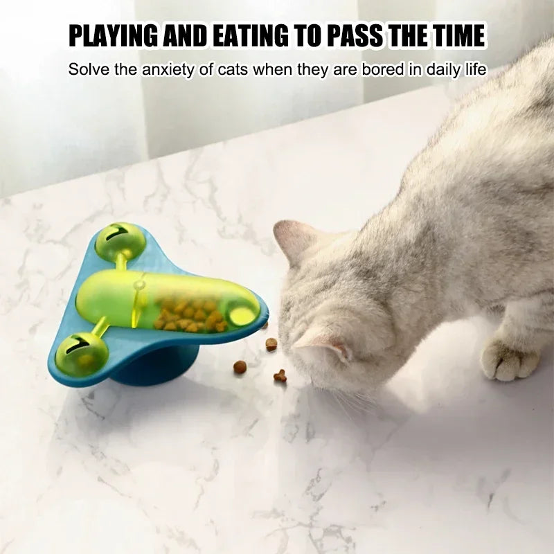Rotating Flying Cat Teaser Toy Small Aircraft