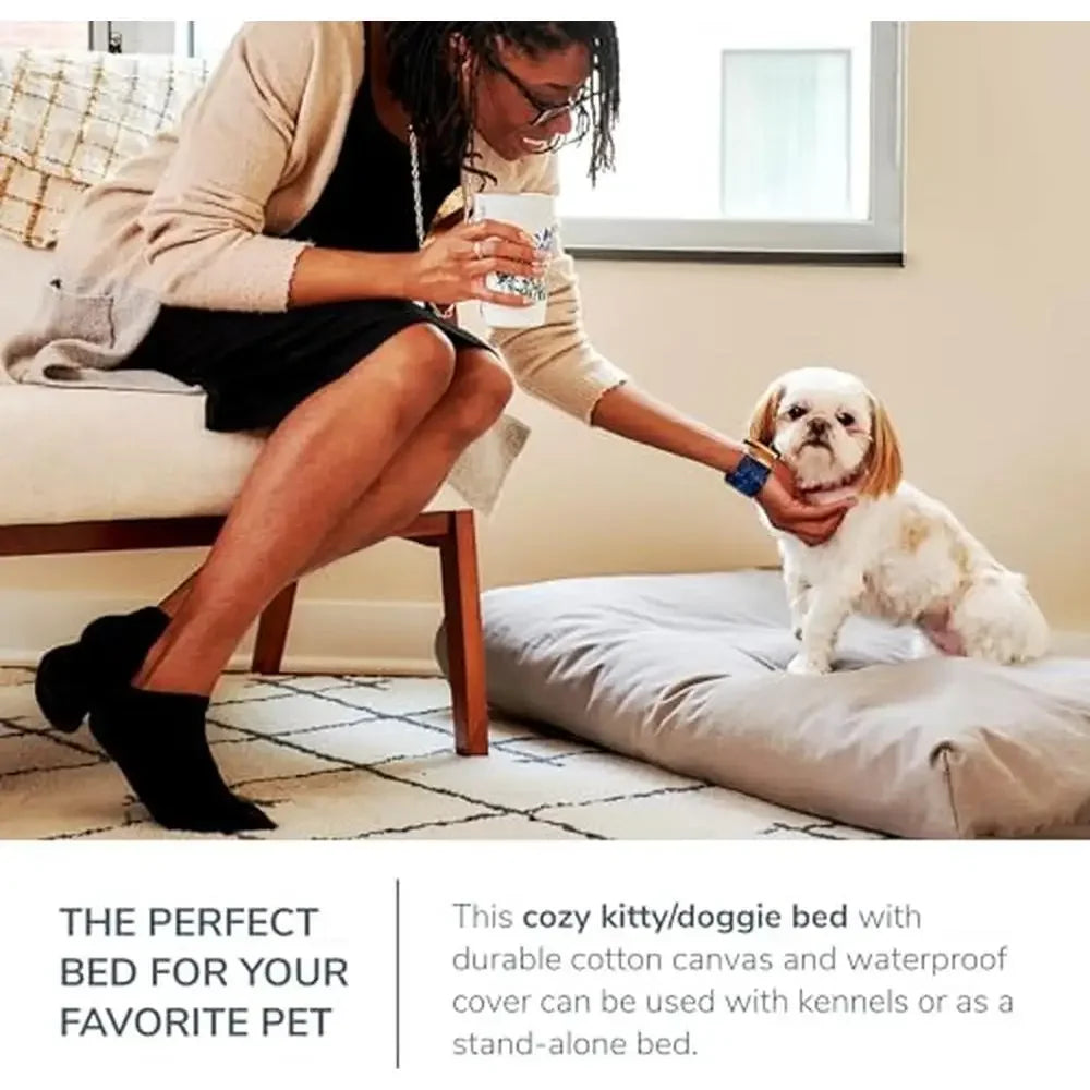 Organic Cotton Pet Bed XXL Plush Vegan Friendly