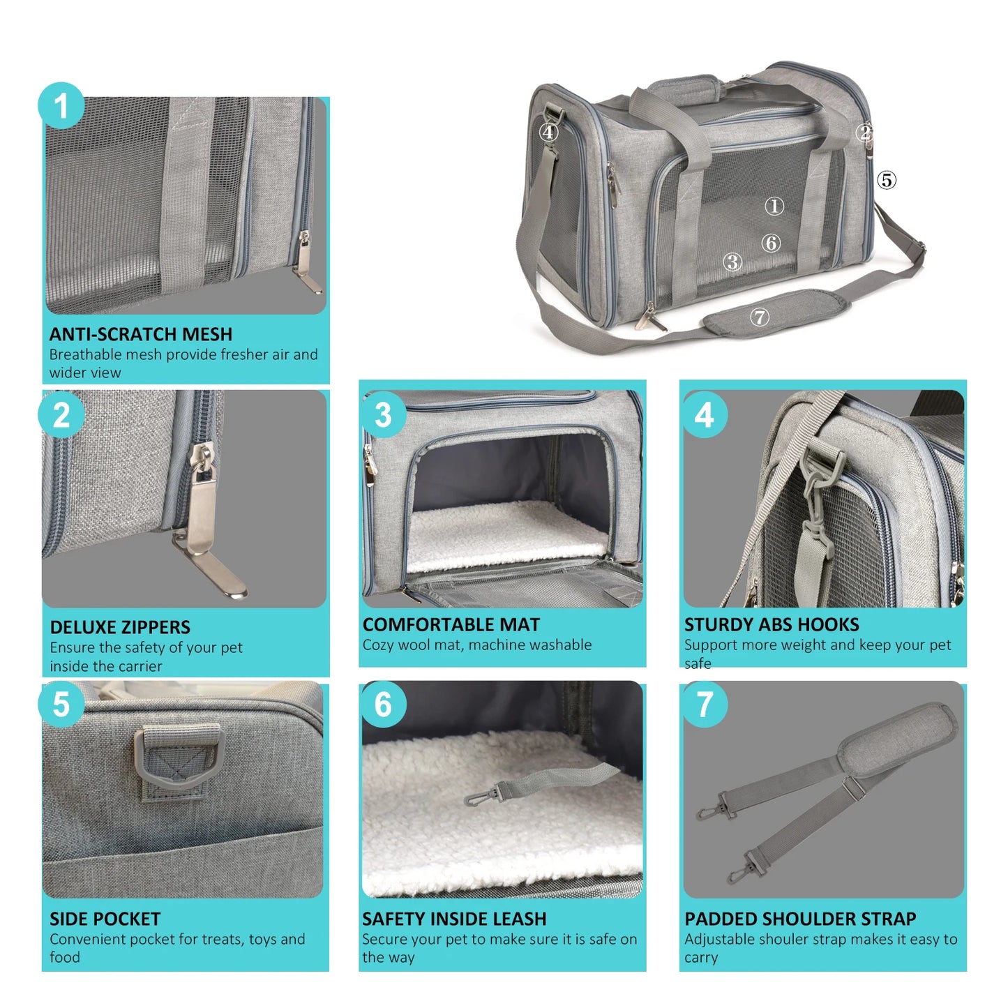 Pet Carriers Dog Travel Bags Airline Approved