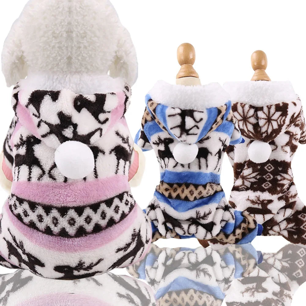 Dog  Pajamas Warm Fleece  Pet Small Dog