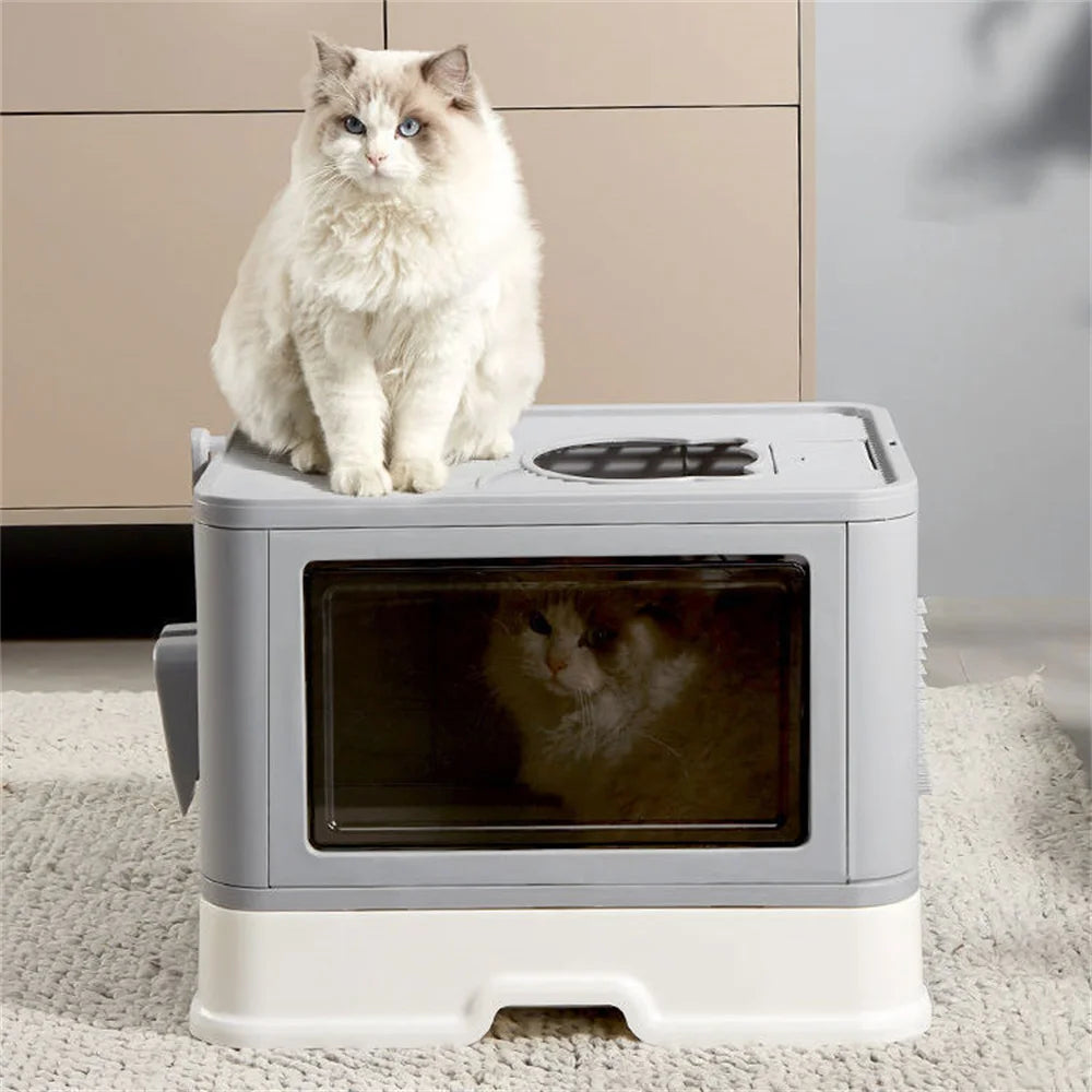 Large Hooded Cat Litter Box Tray Drawer