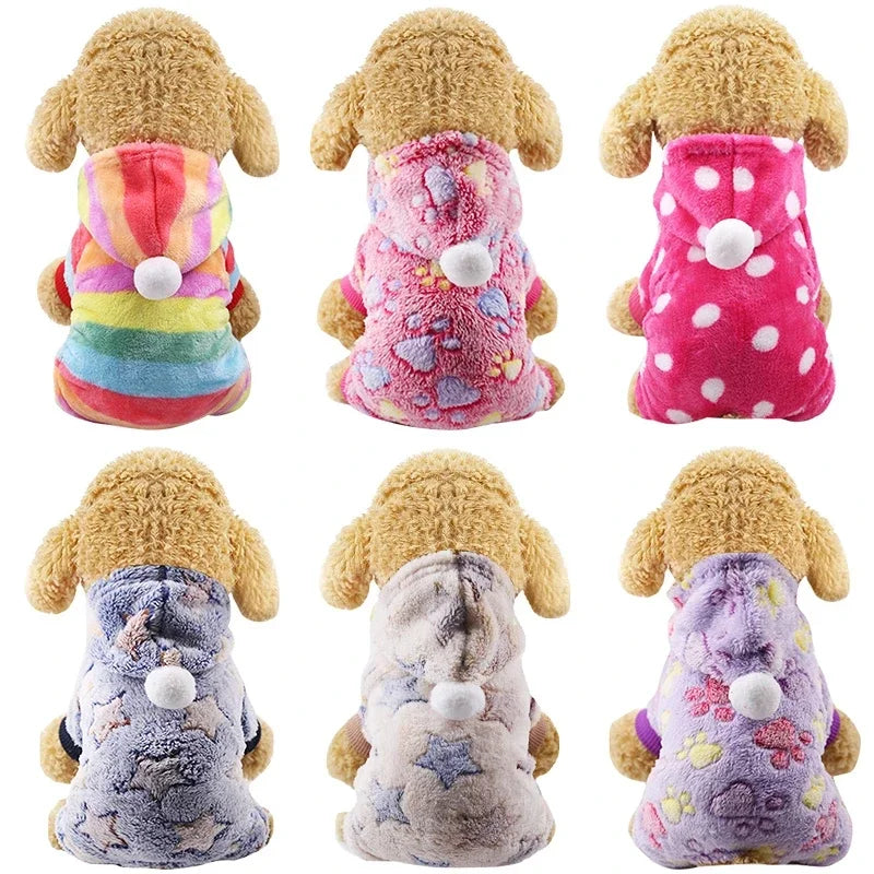 Dog  Pajamas Warm Fleece  Pet Small Dog