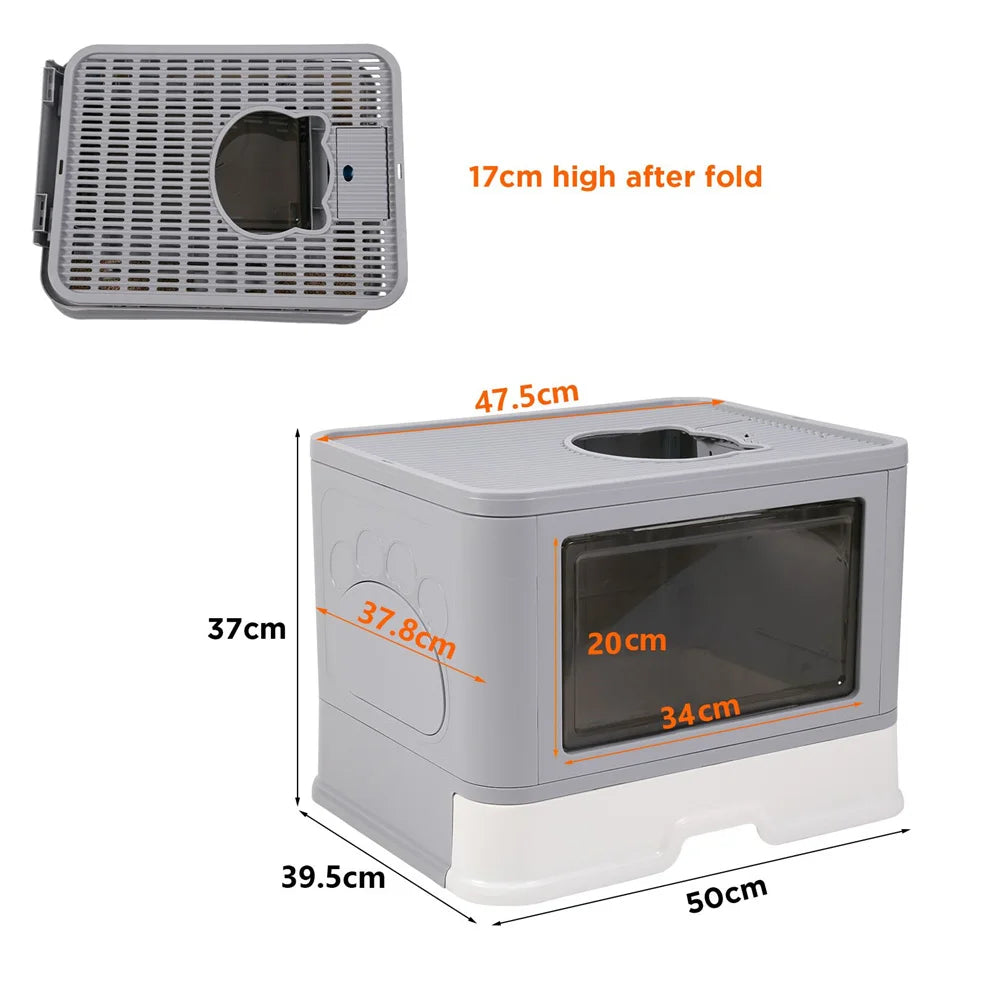 Large Hooded Cat Litter Box Tray Drawer