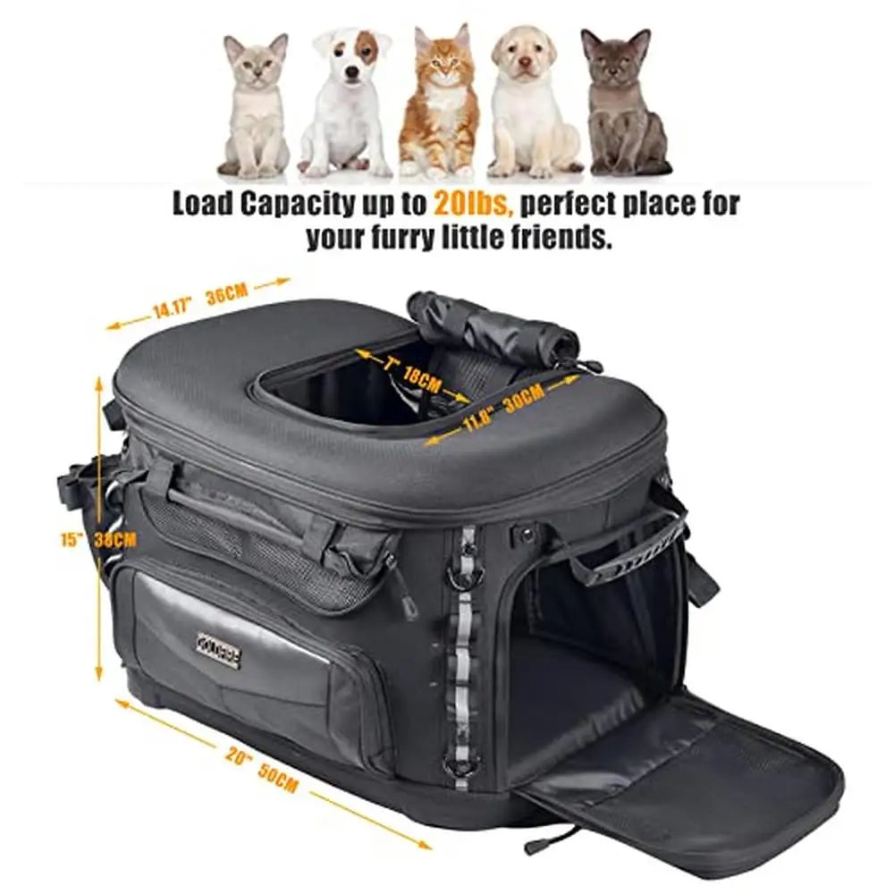 Motorcycle Pet Carrier Crate Bag  Rain cover