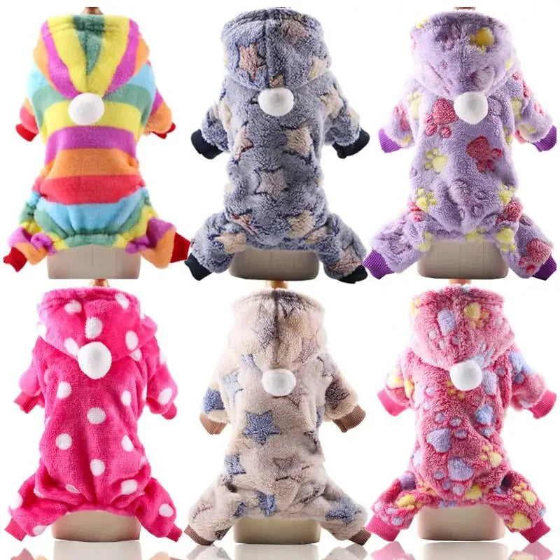 Dog  Pajamas Warm Fleece  Pet Small Dog