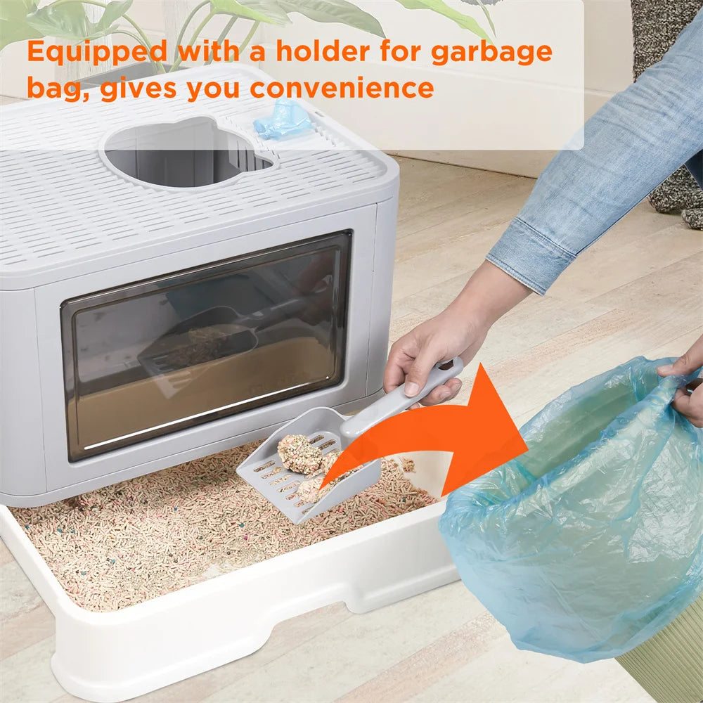 Large Hooded Cat Litter Box Tray Drawer
